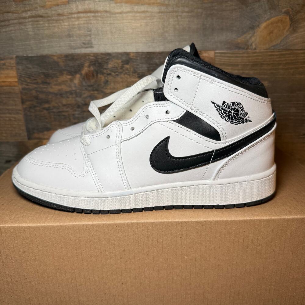 Jordan 1 Mid Reverse Panda Sneakers - Youth Size 6